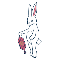 sceneshang rabbit lantern rabbits mooncake Sticker