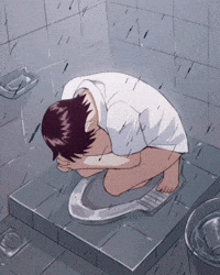 unknownyouth poop toilet shinji mushyycorn GIF