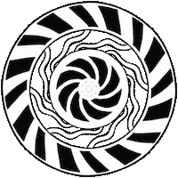 Black And White Spinning Sticker