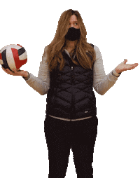 Face Mask Volleyball Coach Sticker by Aquinas Volleyball