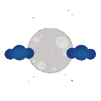 Chriss_Santos_Art sun night moon digital art Sticker