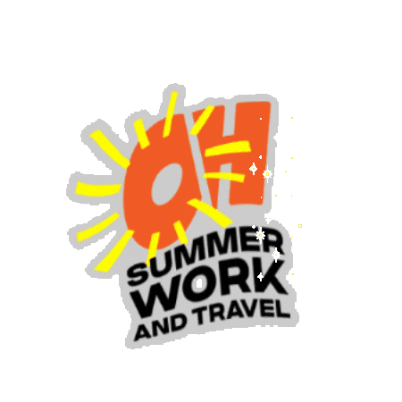 orangehospitality giphyupload workandtravel orangehospitality summerworkandtravel Sticker