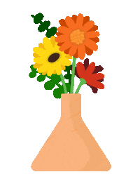 allpears happy flowers vase gerbera Sticker