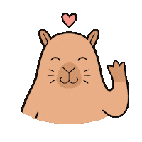 pintordenubes hi capybara carpincho capynotes Sticker