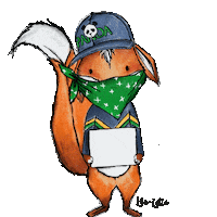 LilaLotta fox animal orange maske Sticker