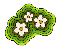 Flower Power Groovy Flowers Sticker