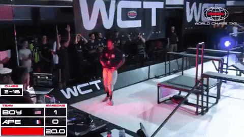 WorldChaseTag giphygifmaker excited celebrate win GIF