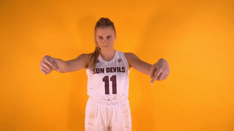 Pointing Down Womens Basketball GIF by Sun Devils