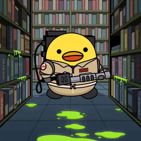 digitalducks giphyupload stabby quacks cartoon duck GIF