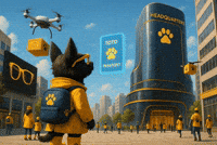 Dog Drone GIF by Terry Toto