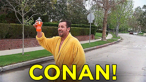 teamcoco giphyupload conan adam sandler GIF
