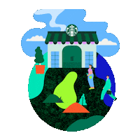 Earthmonth Reusablecup Sticker by Starbucks APAC
