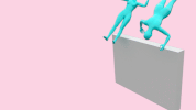 SDRNSDRN pink glitch 3d blue GIF