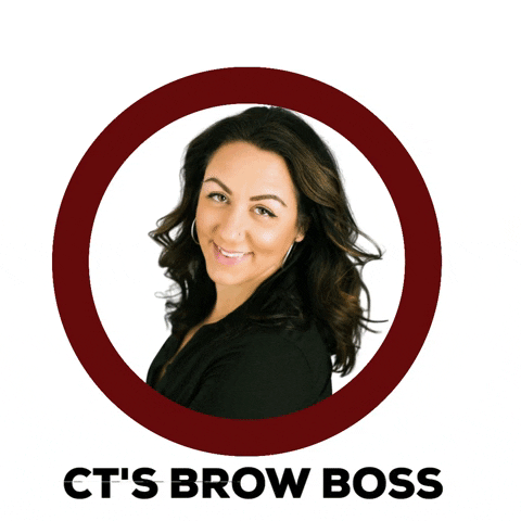 AngelaMBeauty giphygifmaker brow artist brow boss brows on point GIF