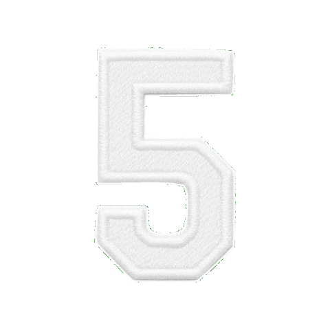 Number Embroidery Sticker by Customnumbered