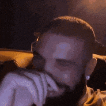 Aubrey Graham Laughing GIF