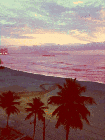 palm trees space GIF