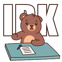 Confused Teddy Bear Sticker by BEARISH