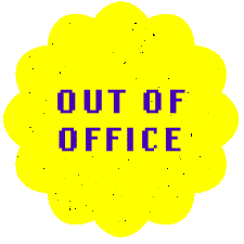 Out Of Office Vacation Sticker