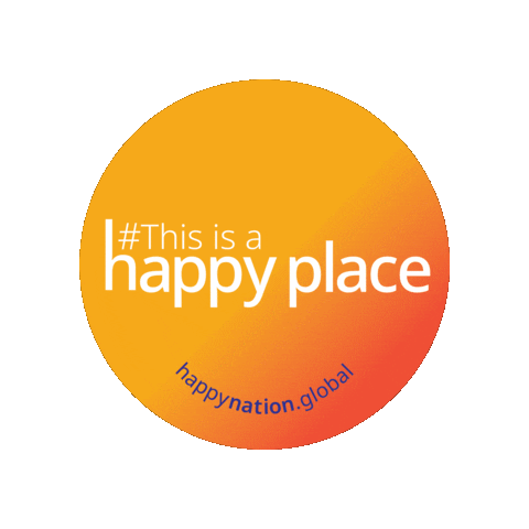 HappyNationGlobal giphygifmaker happy place happyplace happy nation Sticker