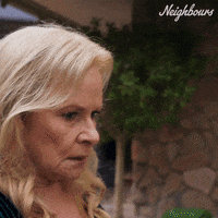 Scared Sheila Canning GIF by Neighbours (Official TV Show account)