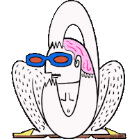sergiowheel art fashion pink blue Sticker
