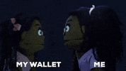 shopping spree money GIF by Fluffy Friends