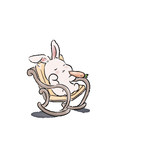 lulalistudio giphyupload chill bunny lazy Sticker