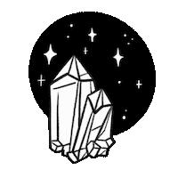 steph_fireflyatelier black and white stars magic simple Sticker