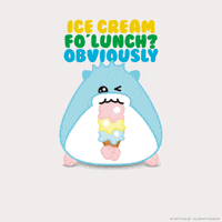 Ice Cream Eating GIF by hamsta.world