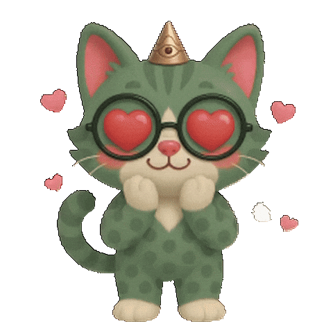 In Love Cute Cat Sticker