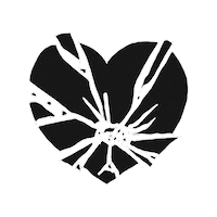 Pennanera14 black heart blackheart cuorenero cuore nero Sticker