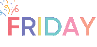 Friday Sticker by ThePartysHere
