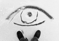 snow blinking GIF by TraceLoops