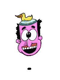 Seanbogus happy crazy duck insane Sticker