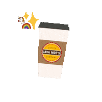JavaMoesCoffeeCompany rainbow star unicorn caffeine Sticker