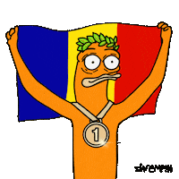Gold Medal Flag Sticker by shremps