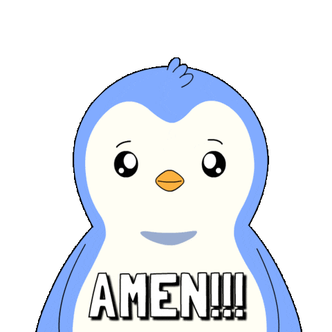 Can I Get An Amen Yes Sticker by Pudgy Penguins
