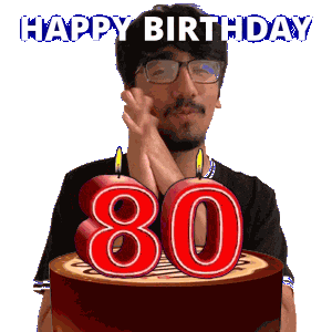 80 Years Old Sticker