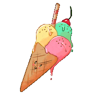 Ice Cream Summer Sticker