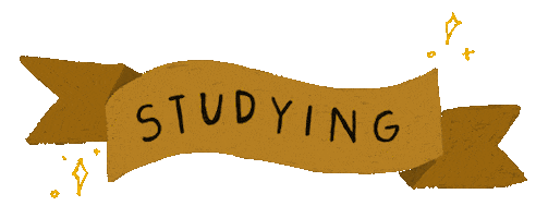 Saardbei giphyupload study learning banner Sticker