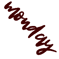 browndogfarmstudio monday brown days of the week brown dog farm Sticker