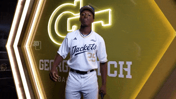 Georgia Tech Baseball GIF by Georgia Tech Yellow Jackets