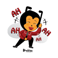 Mascot Laughing Sticker by UNIVERSITAS DINAMIKA