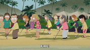 golf swing GIF by South Park 