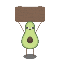 bamberino fruit sign protest avocado Sticker