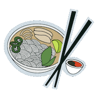 kpham21 noodles soup chopsticks pho Sticker