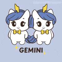 Zodiac Sign Twins GIF by Brave Unicorn