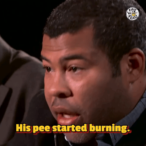 His pee started burning