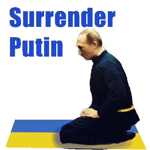 transgreaser russia ukraine putin surrender Sticker